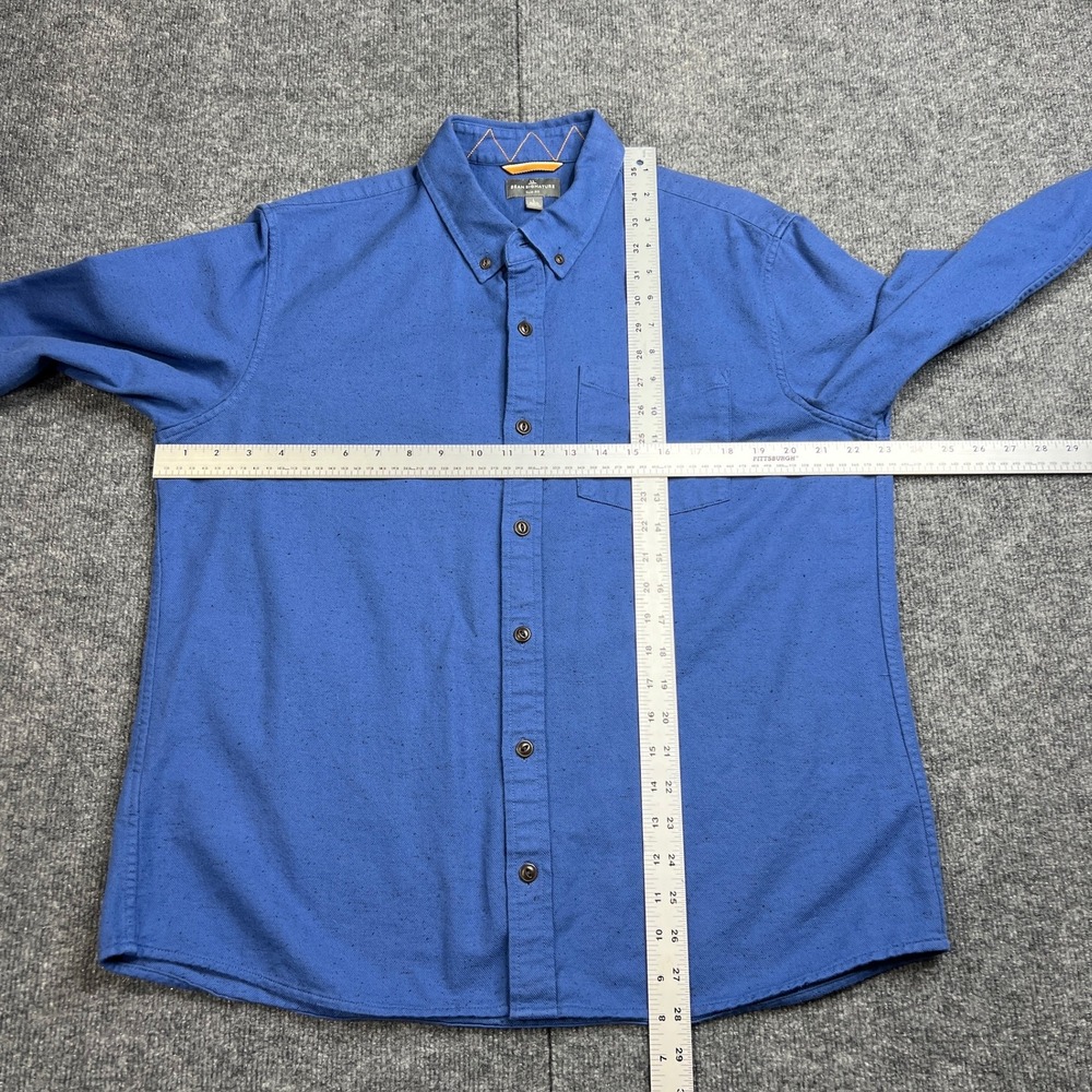 L.L.Bean Signature Mens Large Donegal‎ Slim Fit Long Sleeve Button Down Shirt - Picture 3 of 8